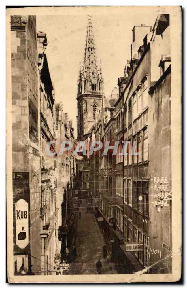 Saint-Malo — Die Grande-Rue und die Kathedrale — Les Editions d'Art 'VYON', Paris - Vorderseite