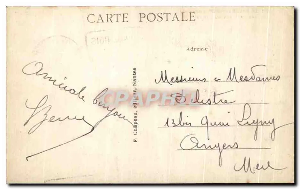 La Baule-sur-Mer (Loire-Inf.) — Die Casino Promenade — F. Chapeau, Verlag Nantes, n°201 - Rückseite
