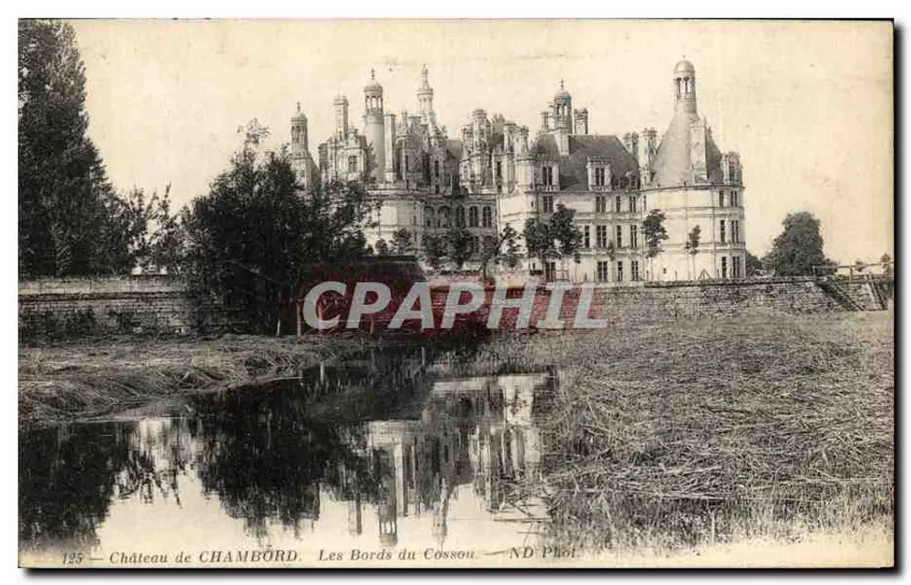 Castelo de CHAMBORD — As margens do Cosson — ND Phot. - Frente