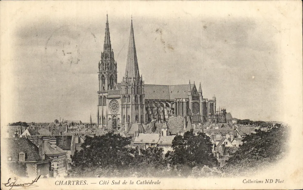 Chartres — Zuidkant van de Kathedraal — Collections ND Phot - Voorkant