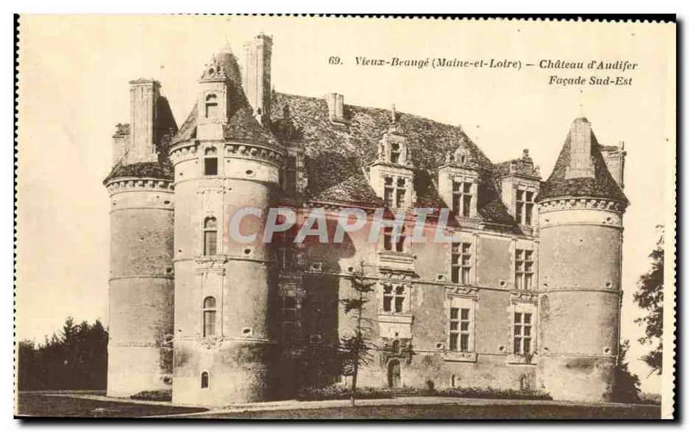 Vieux-Beaugé (Maine-et-Loire) — Schloss Audifer, Südostfassade — Antike Ansichtskarte n°69 - Vorderseite