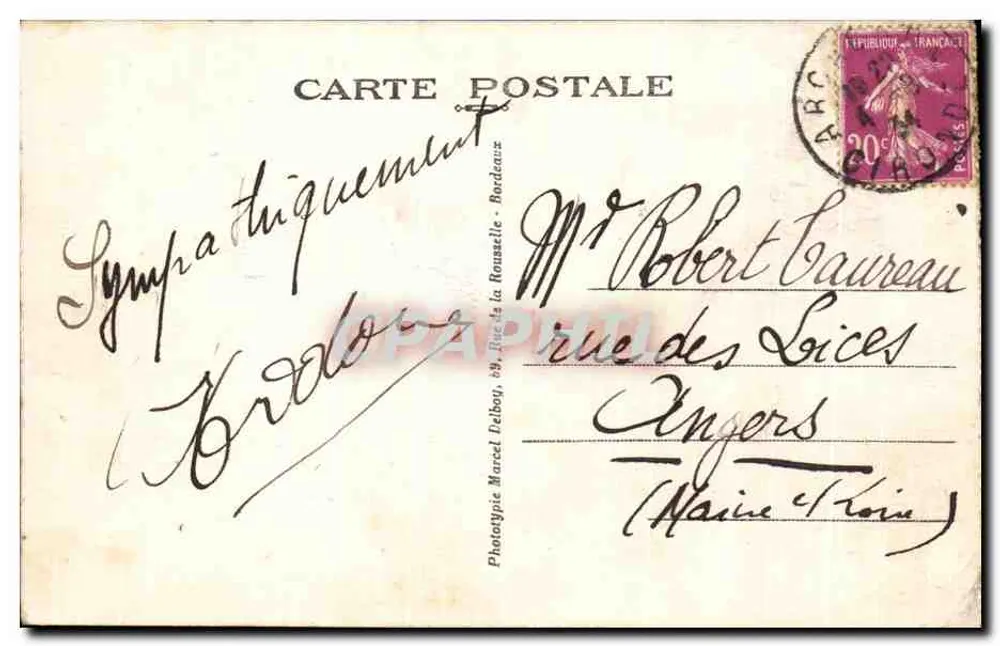 Arcachon (Gironde) — Casino da Praia — M.D. - Verso
