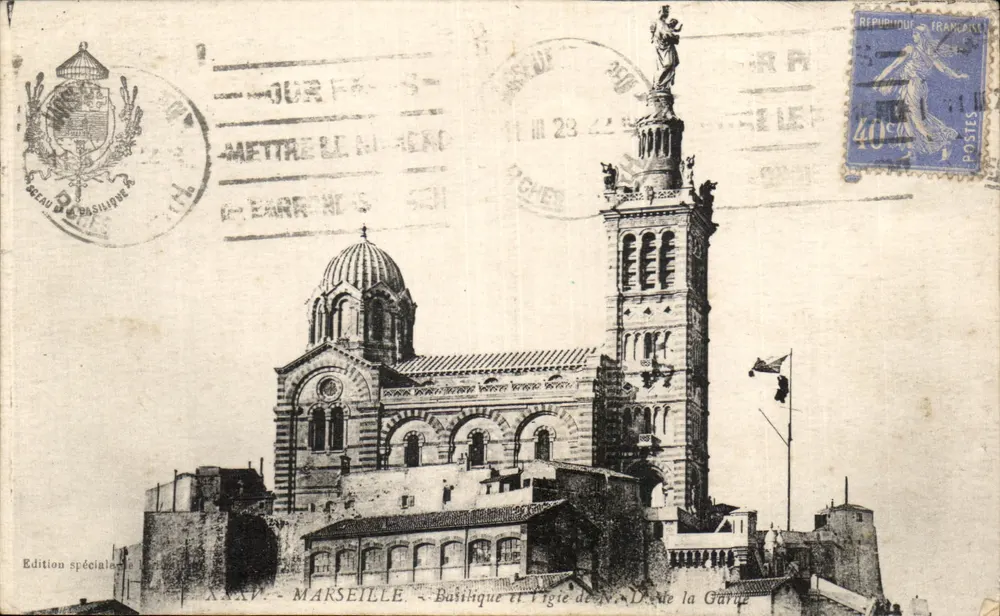 Marseille — Basílica e a igreja de Nossa Senhora da Guarda — Edição especial do Editor da Basílica - Frente