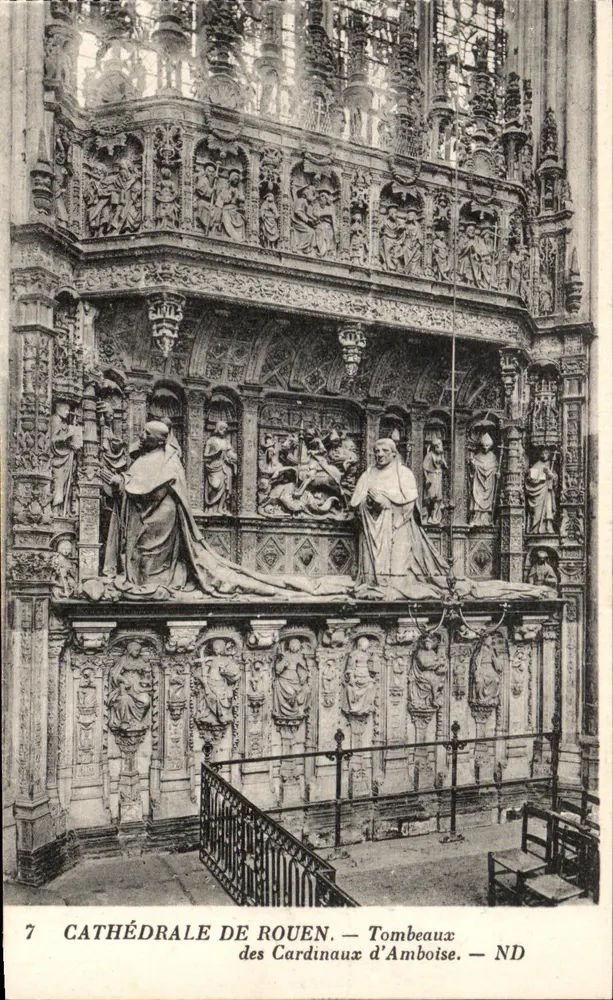 Kathedrale von Rouen — Grabmale der Kardinäle von Amboise — ND - Vorderseite