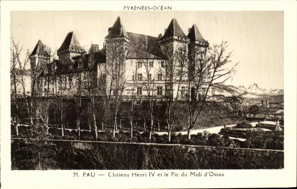 Pau — Schloss Henri IV und der Pic du Midi d'Ossau — Ausgabe Pyrénées-Océan - Vorderseite