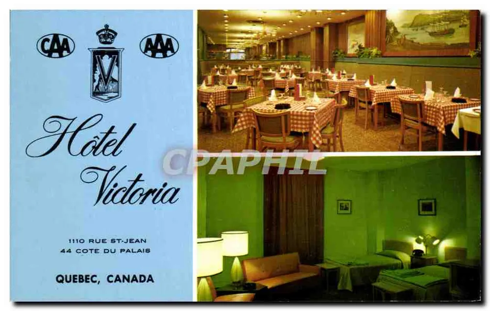 Hotel Victoria — Quebec, Canada — Verlag Bleau Advertising Reg'd - Vorderseite