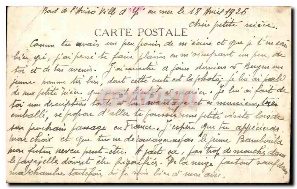 Junges Senegaleser Oualof — Portrait — Sammlung Dantin, Casablanca - Bericht - Rückseite