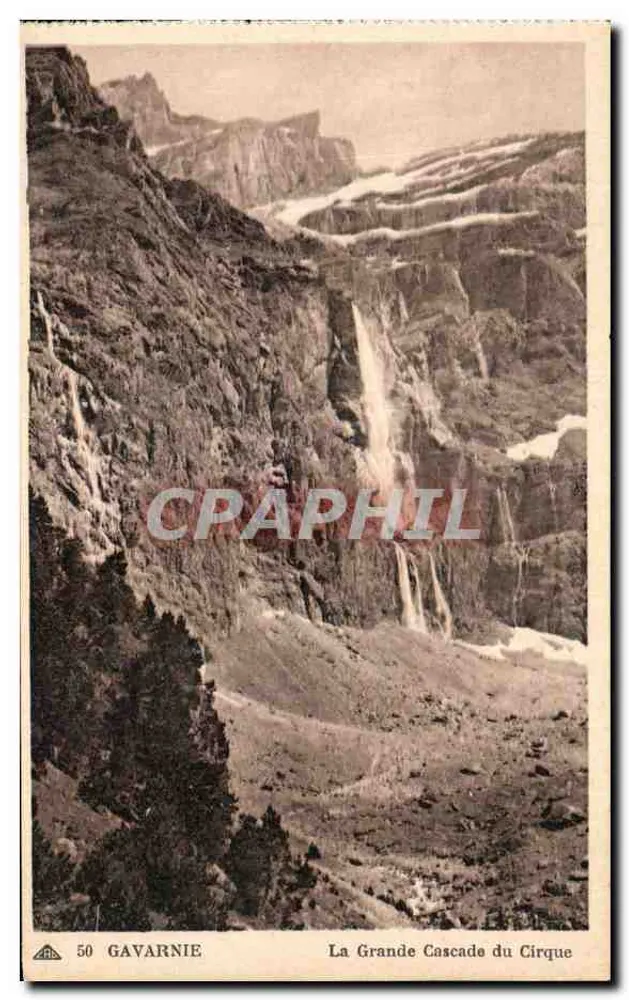 Gavarnie — A Grande Cachoeira do Cirque — Cie des Arts Photographiques, Paris - Frente