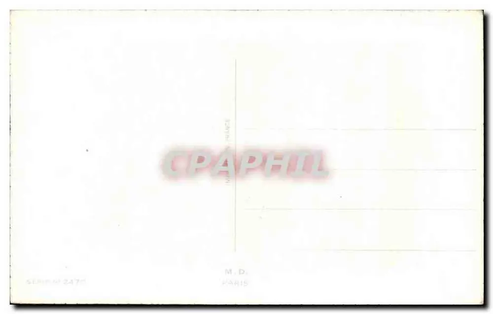 Blütenstrauß aus Rosen und Blumen — in einem Korb mit Bändern — Verlag M.D. Paris, Serie Nr. 2470 - Rückseite