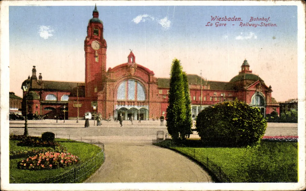 Wiesbaden - Bahnhof - Bahnhof — Verleger nicht sichtbar, Seriennummer nicht sichtbar - Vorderseite