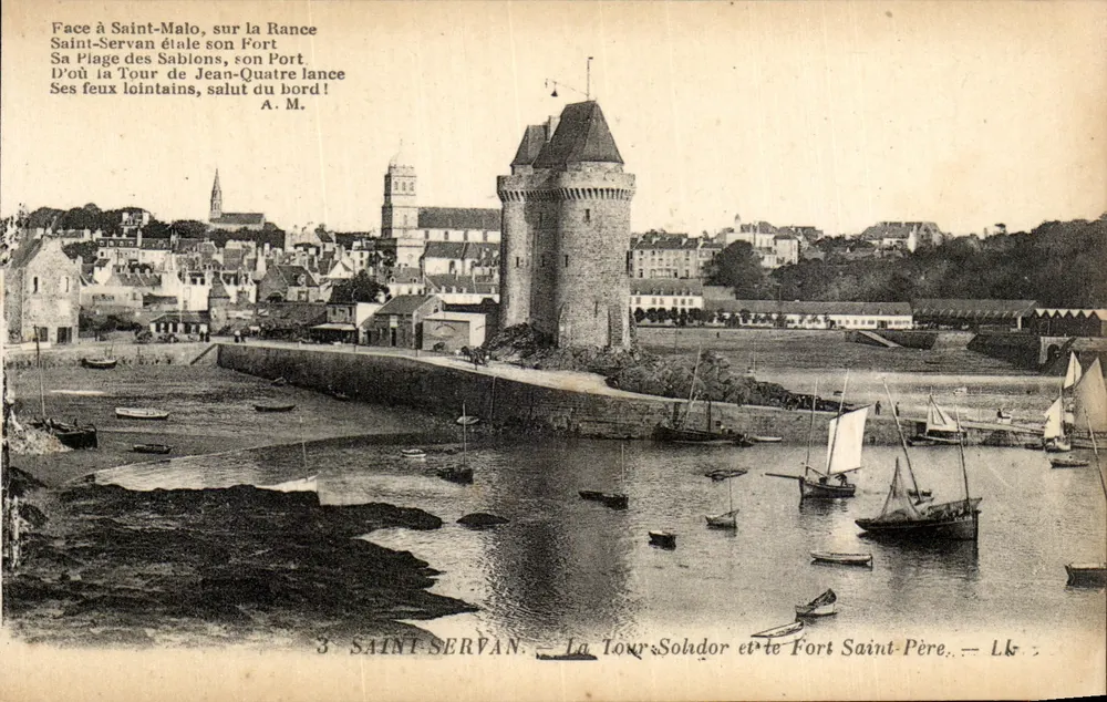 Saint-Servan — La Tour Solador und Fort Saint-Père — Lévy Frères, Paris - Vorderseite