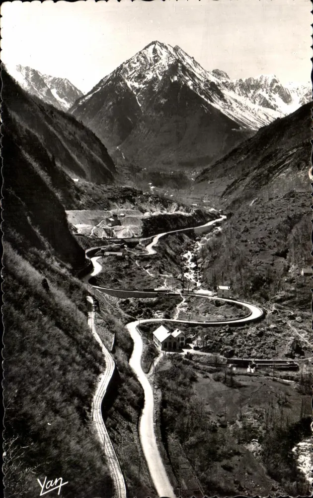 Route von Pierrefitte nach Cauterets — Der « Colimaçon » und der « Péguère » — Ausgabe Quinault, Lourdes - Vorderseite