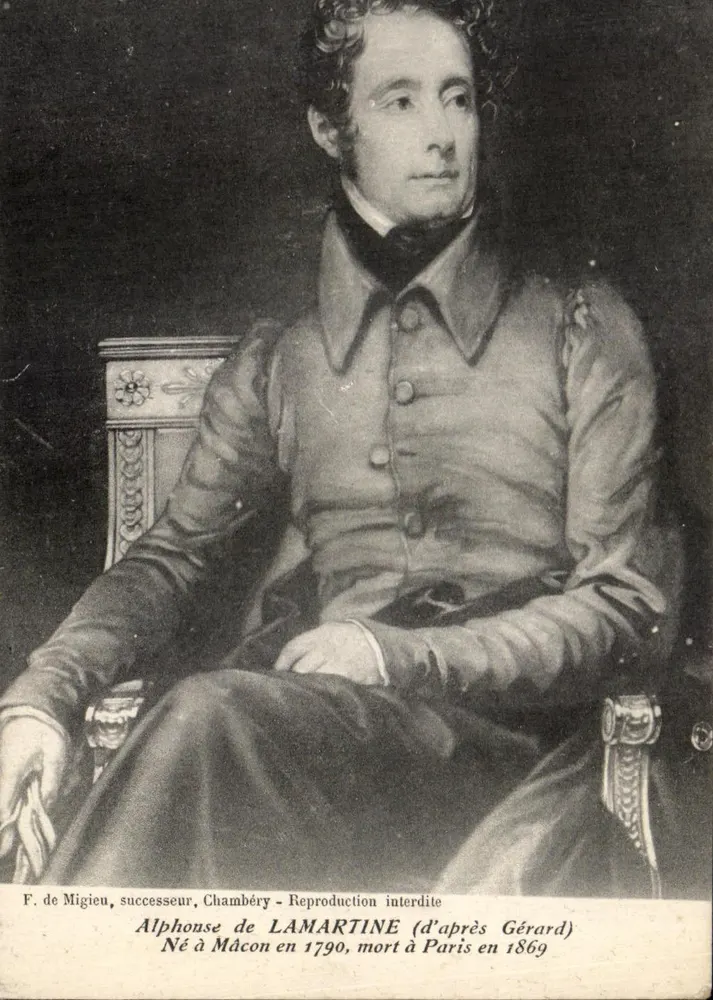 Alphonse de Lamartine — Portrait — F. de Migieu, Nachfolger, Chambéry - Vorderseite
