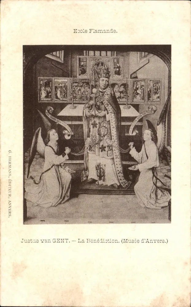 Justus van GENT — Die Segnung — Flämische Schule — G. HERMAN'S, VERLEGER, ANTWERPEN. - Vorderseite
