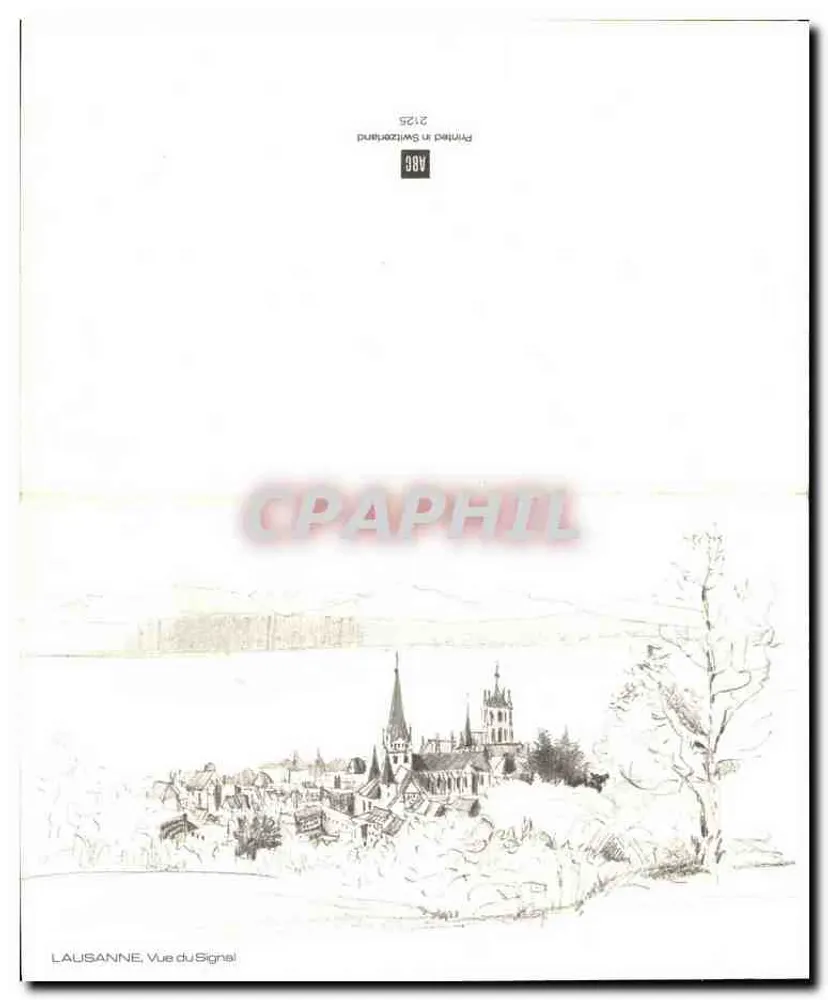 Lausanne, Vista do Signal — n° 2125, editor A&G - Frente