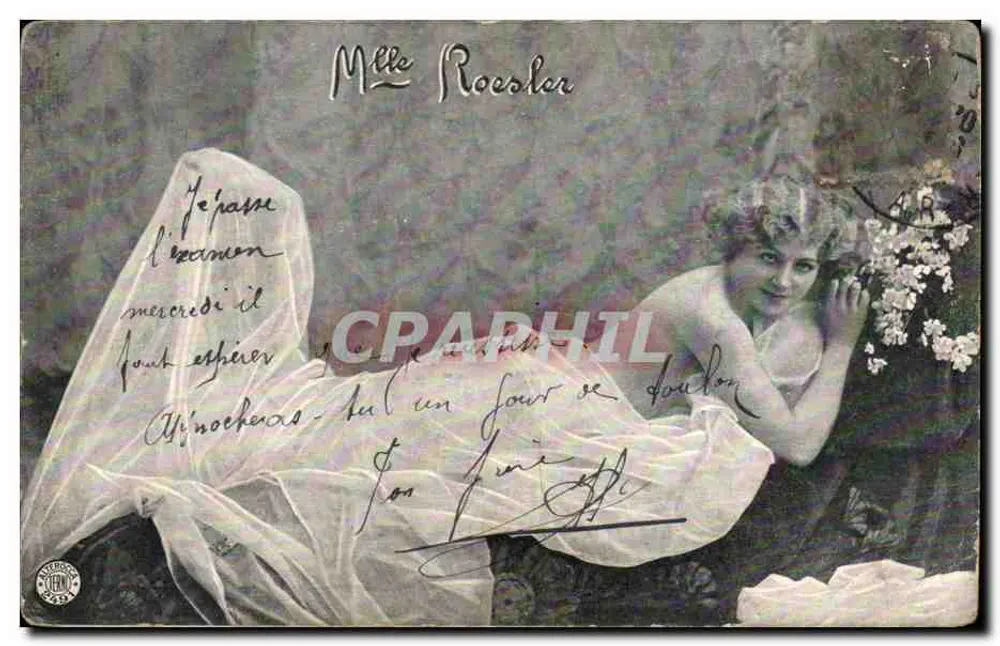Frau Roesler — BadeSzene im Garten — Verlag 'IMPRIMERIE CHENET' n° 253 - Vorderseite