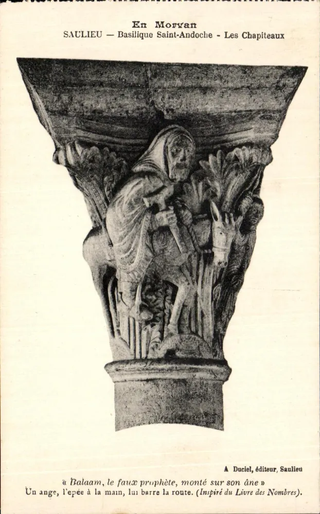 Saulieu — Basilika Saint-Andoche — Die Kapitelle — A Duciel, Verlag, Saulieu - Vorderseite