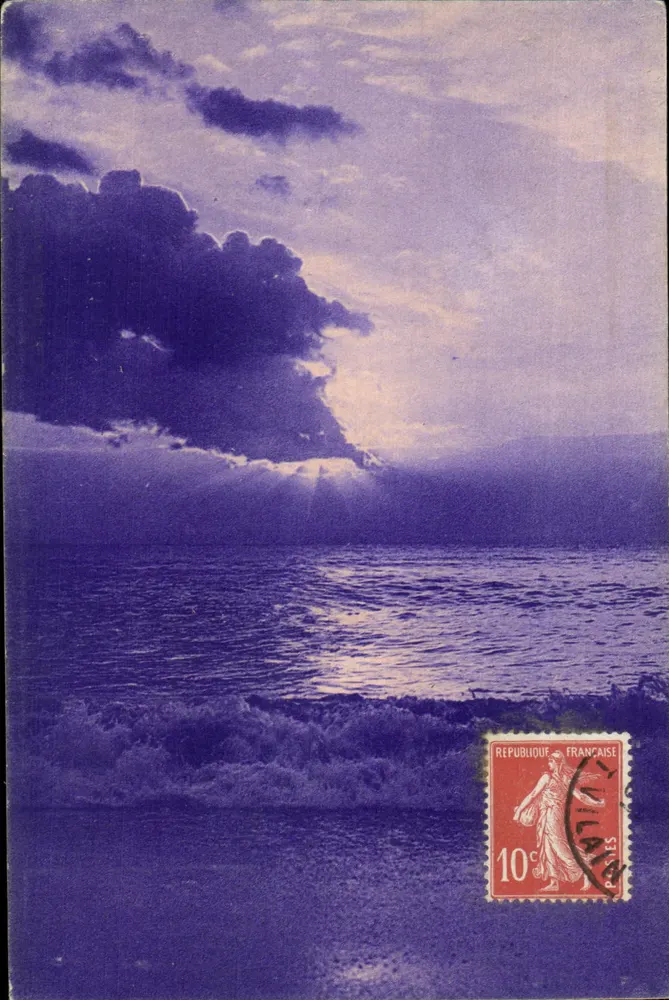 समुद्र पर सूर्यास्त — छापकर्ता सी.टी. & सी., — श्रृंखला 161 - आगे