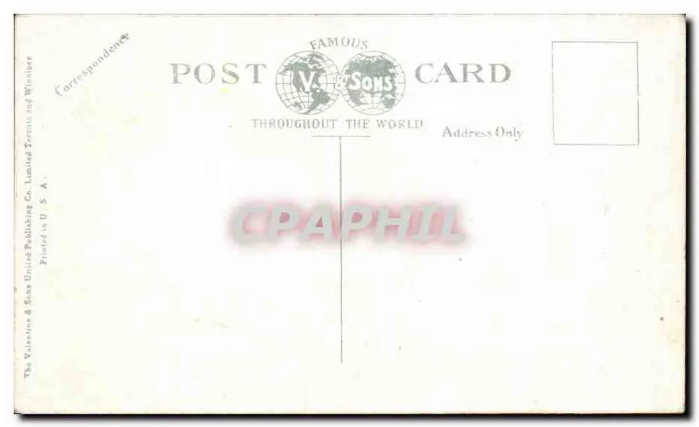 Cartier-Monument — Fletcher's Field, Montreal, P.Q. — V. & Sons Publishing Co. - Rückseite