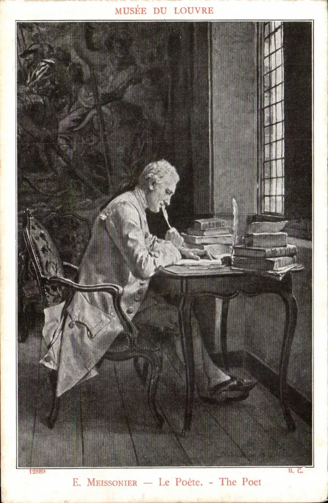 Der Dichter — Louvre-Museum — E. Meissonier — n° 12889 - Vorderseite
