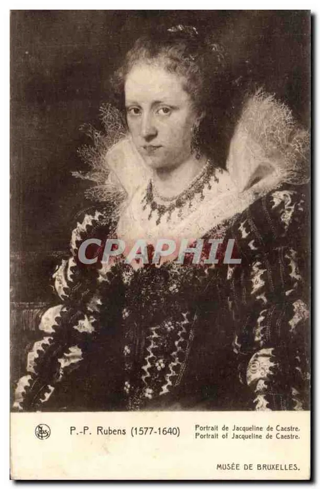 Porträt von Jacqueline de Caestre — P.-P. Rubens (1577-1640) — Museum Brüssel, Ausgabe Nels D. n° 228 - Vorderseite