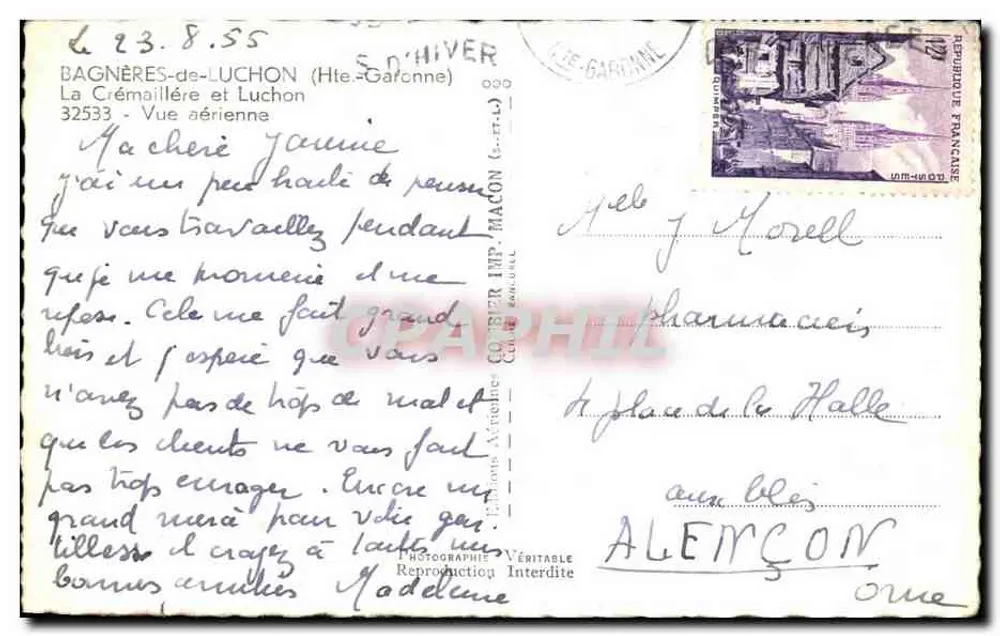 Bagnères-de-Luchon — Luftaufnahme — Photographie d'Artémis - Rückseite