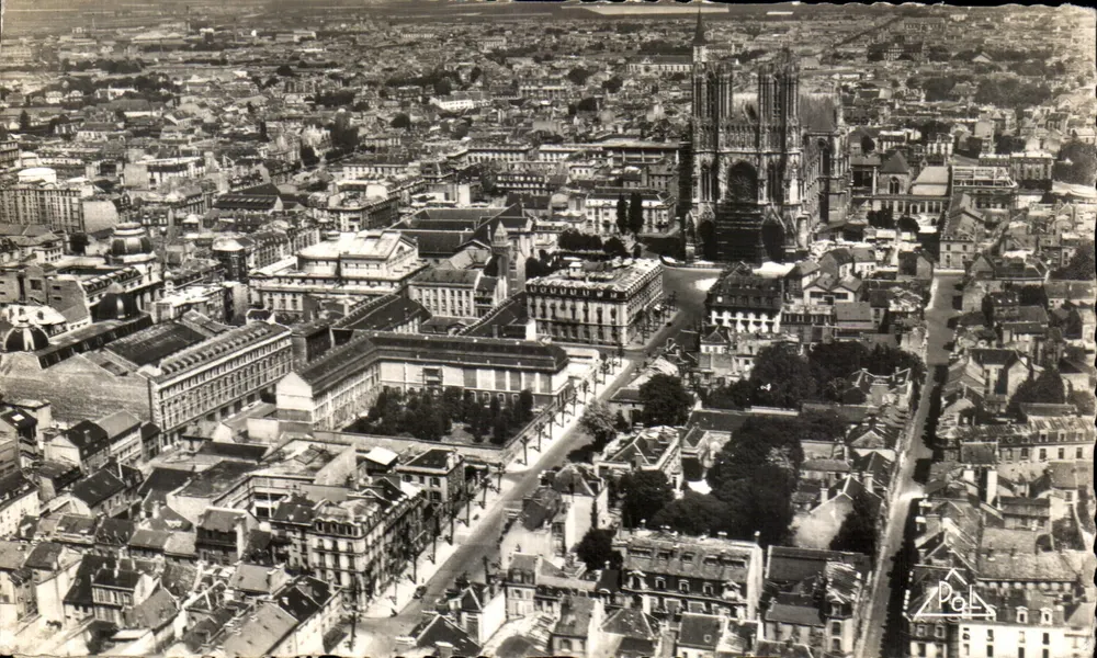 Reims — Luftbild der Kathedrale — Réfractio, Verlag - Vorderseite