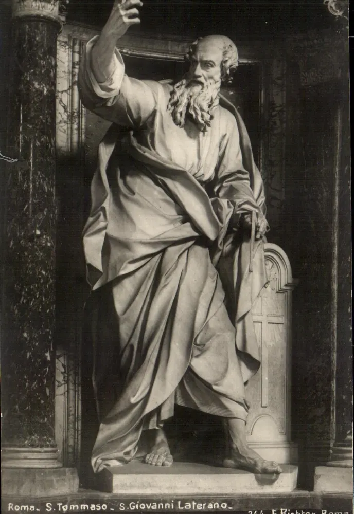 Estátua de São João Laterano — S. Tommaso — S. Giovanni Laterano — F. Richter, Roma, n° 264 - Frente