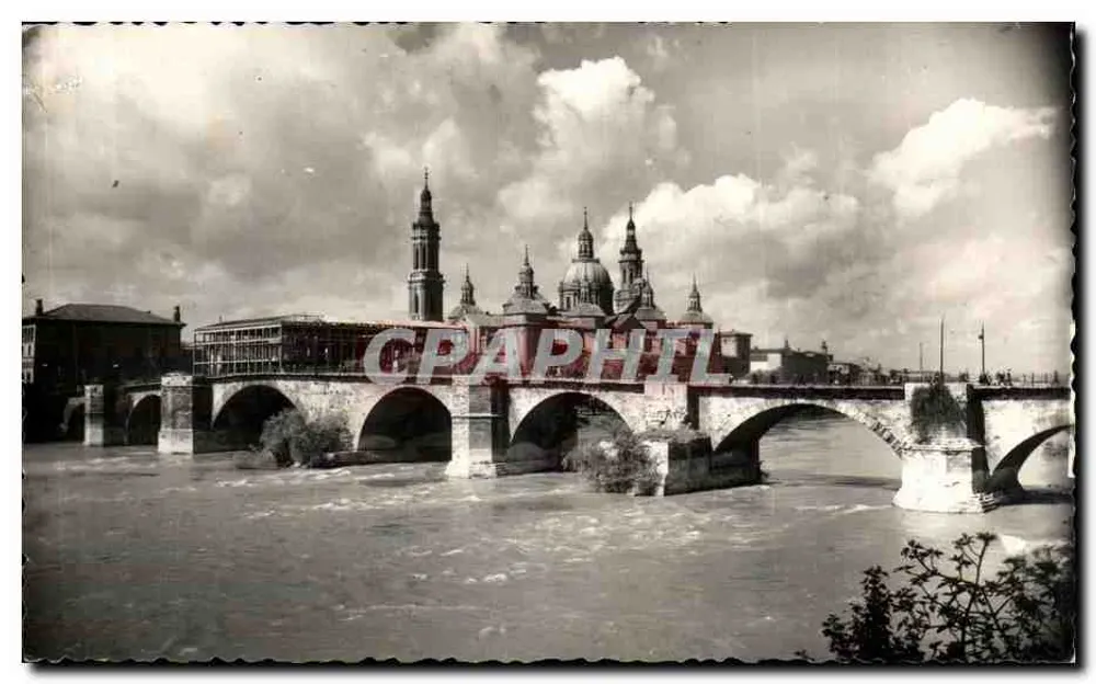 Zaragoza — Pilar y Puente Piedra — Éditions Sicilia - Recto