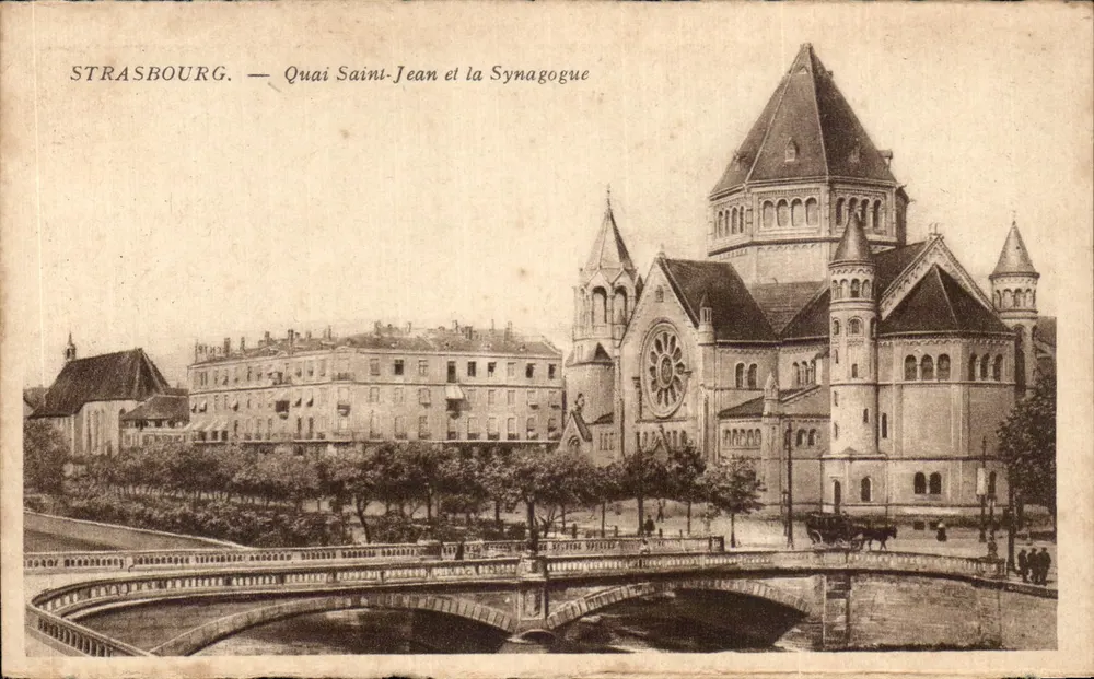 Straßburg — Quai Saint-Jean und die Synagoge - Vorderseite