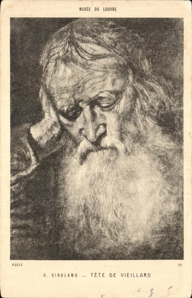 Kopf eines Alten — G. Girolamo — Musée du Louvre — Serie 77 - Vorderseite