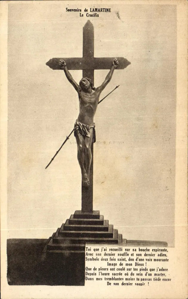 Crucifix — Erinnerungen an Lamartine — Phot. Combier Macon - Vorderseite