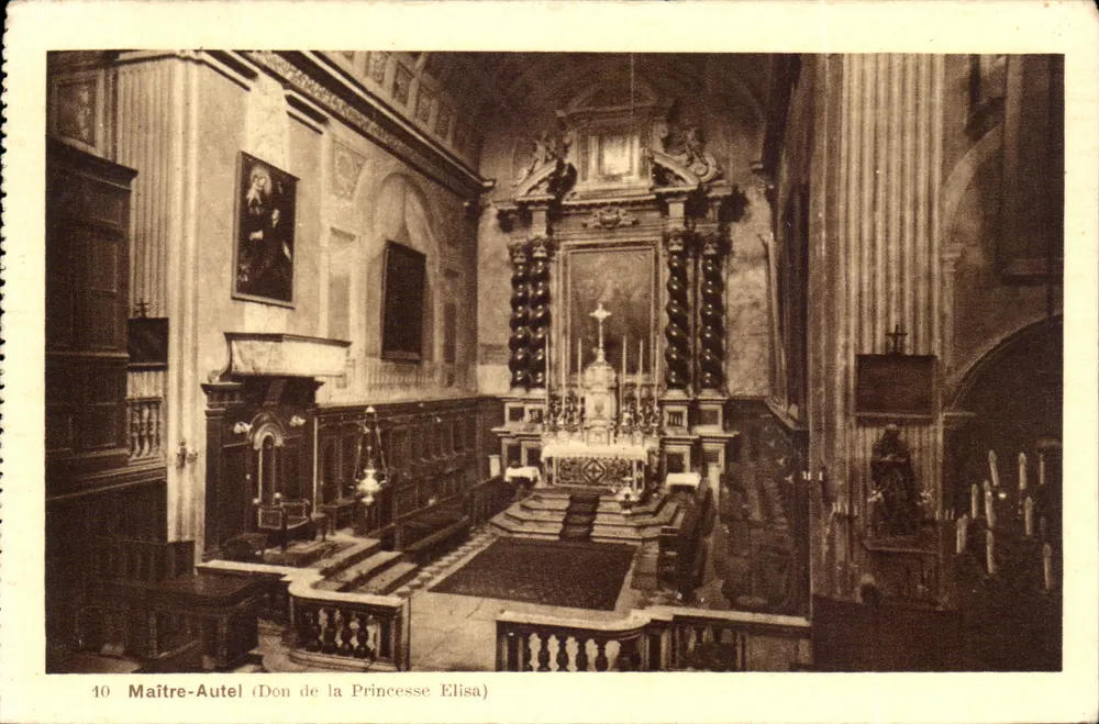 Binnenkant van de kerk van Maître-Autel — Geschenk van Prinses Elisa — A. Tomasi, Ajaccio - Voorkant