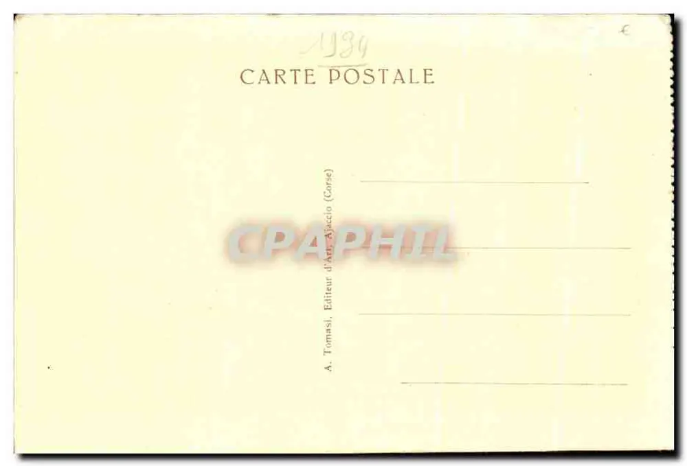 Binnenkant van de kerk van Maître-Autel — Geschenk van Prinses Elisa — A. Tomasi, Ajaccio - Achterkant