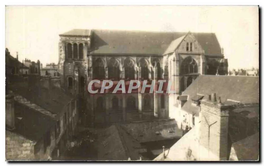 Igreja de São Martinho de Reims — vista dos telhados — cartão postal - Frente