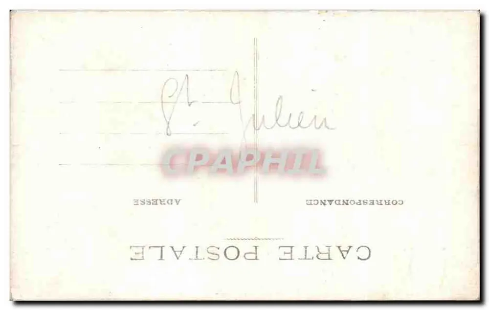 Igreja de São Martinho de Reims — vista dos telhados — cartão postal - Verso