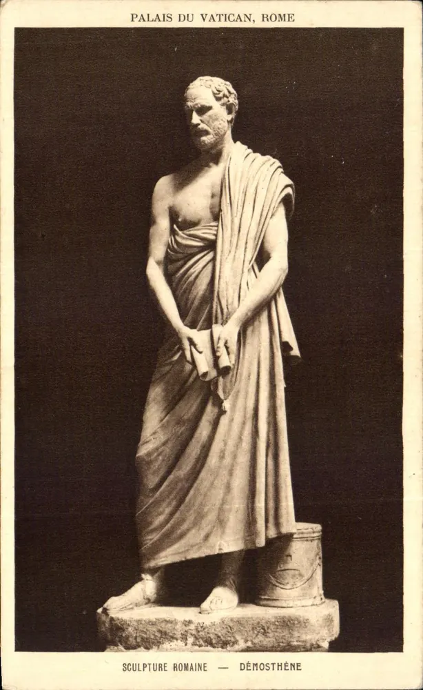 Palast des Vatikans, Rom — Römische Skulptur: Demosthenes — Braun & Cie, Paris - Vorderseite