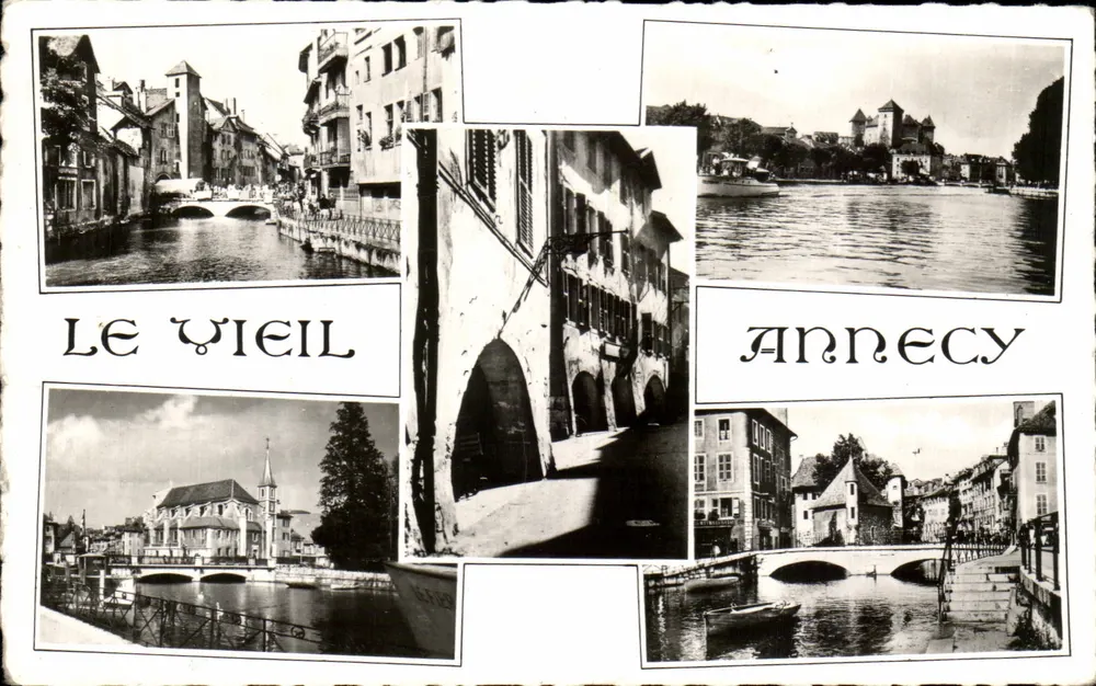 O Velho Annecy — vista panorâmica — Éditions du Globe Reprodução Proibida N° 184 - Frente