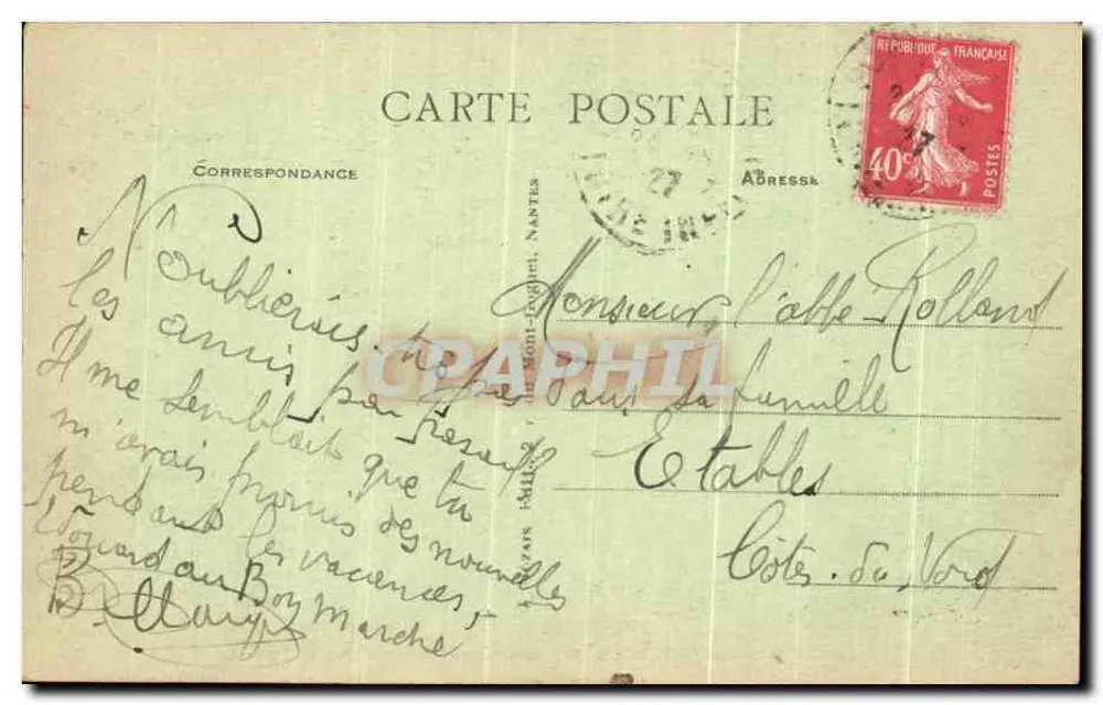 Culvraire de PONTCHATEAU — Jésus est condamné à mort — éditeur PONTCHATEAU, n°3 - Rückseite