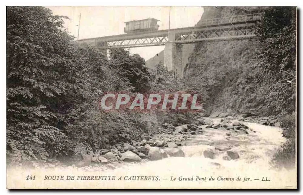 Route de Pierrefitte à Cauterets — Der Große Brücke des Schienenwegs — LL. - Vorderseite