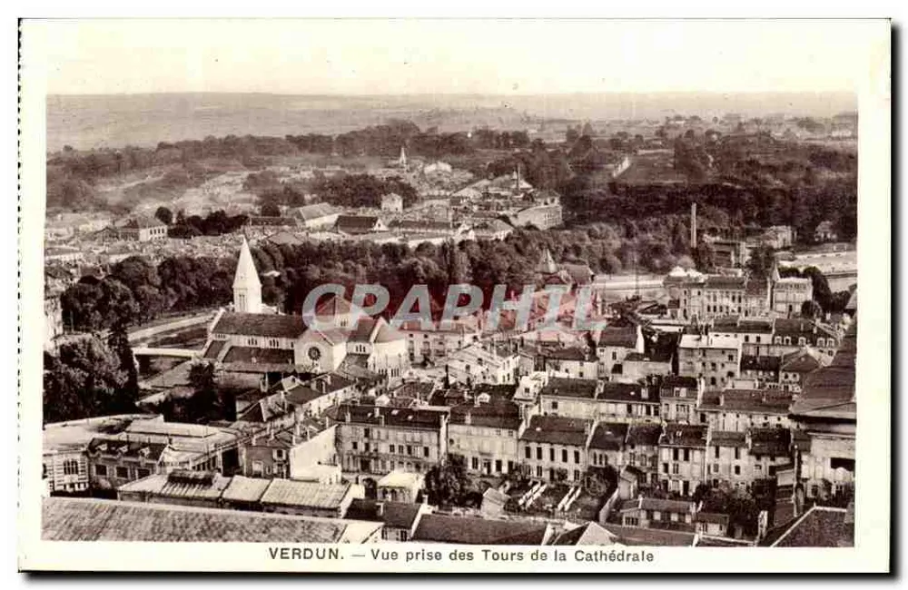 Verdun — Ansicht vom Turm der Kathedrale — Verlag Verdun Tours - Vorderseite