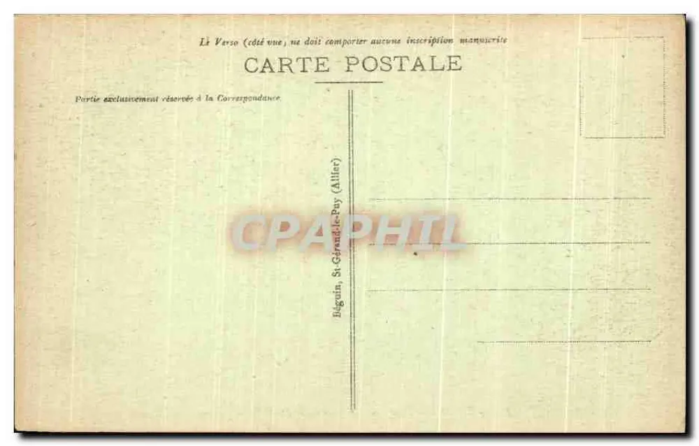 Vichy — Innenansicht des Casinos — Saal der Feierlichkeiten — Verlag Ideal, Nr. 329 - Rückseite