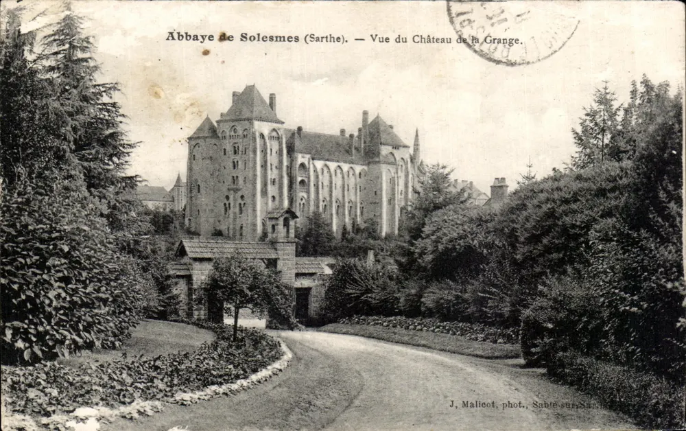 Abbaye de Solesmes (Sarthe) — Blick auf das Schloss der Grange — J. Malicot, Sablé-sur-Sarthe - Vorderseite