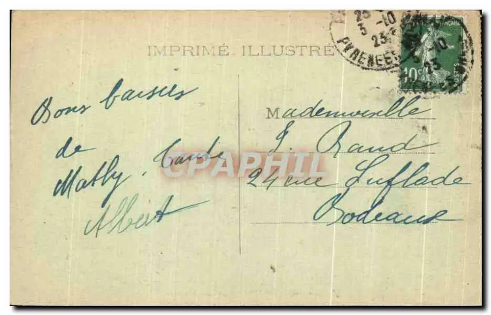 Perpignan — A Fonte dos Platanés — Ed. Coudres, n°70 - Verso