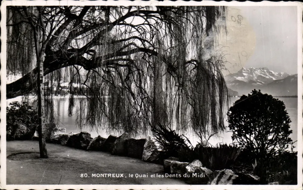 Montreux, der Quai und die Dents du Midi — Art. Pert & Phototypie S.A. Ausgabe, Nr. 80 - Vorderseite