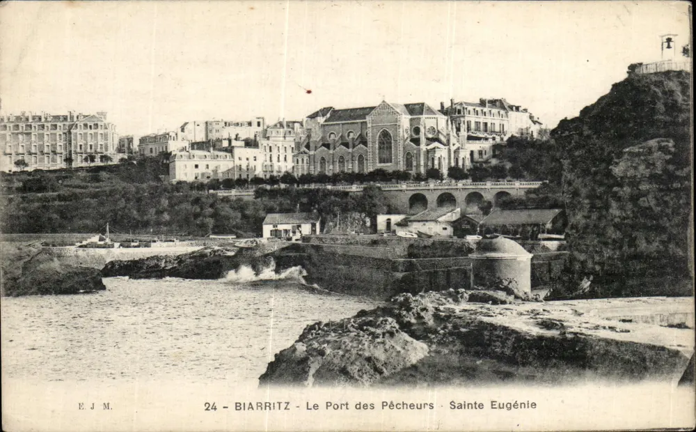 Biarritz - Le Port des Pêcheurs - Sainte Eugénie — éditeur E.J.M. n°24 - Vorderseite