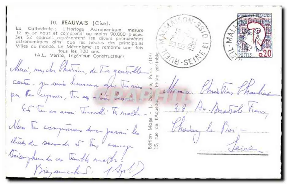 Kathedrale von Beauvais — Astronomische Uhr — Edition Mage - Rückseite