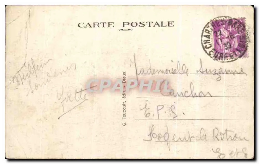 Entornos de Chartres — LÈVES — Vista general del Asile d'Aligre - Reverso