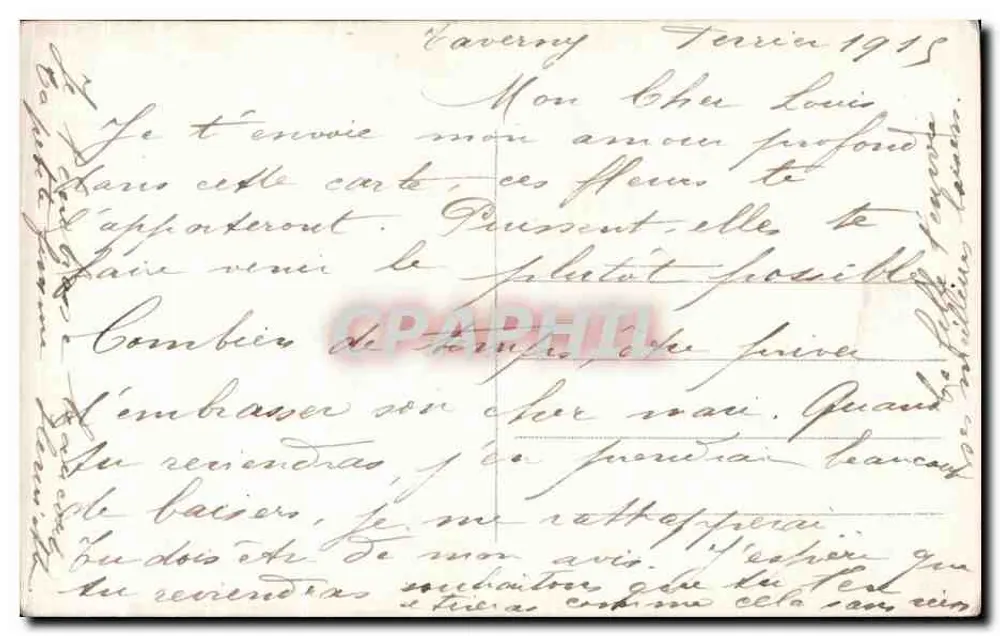 गुलाब और फूलों का बूकेट — प्रकाशक A.N. पेरिस, संख्या 1668 - पीछे