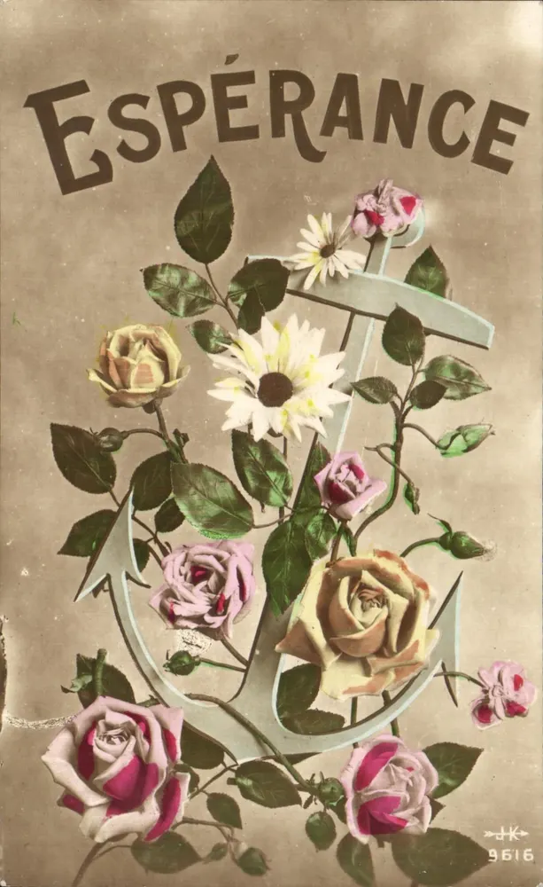 Esperanza — ancla y rosas — DK 9616 - Anverso